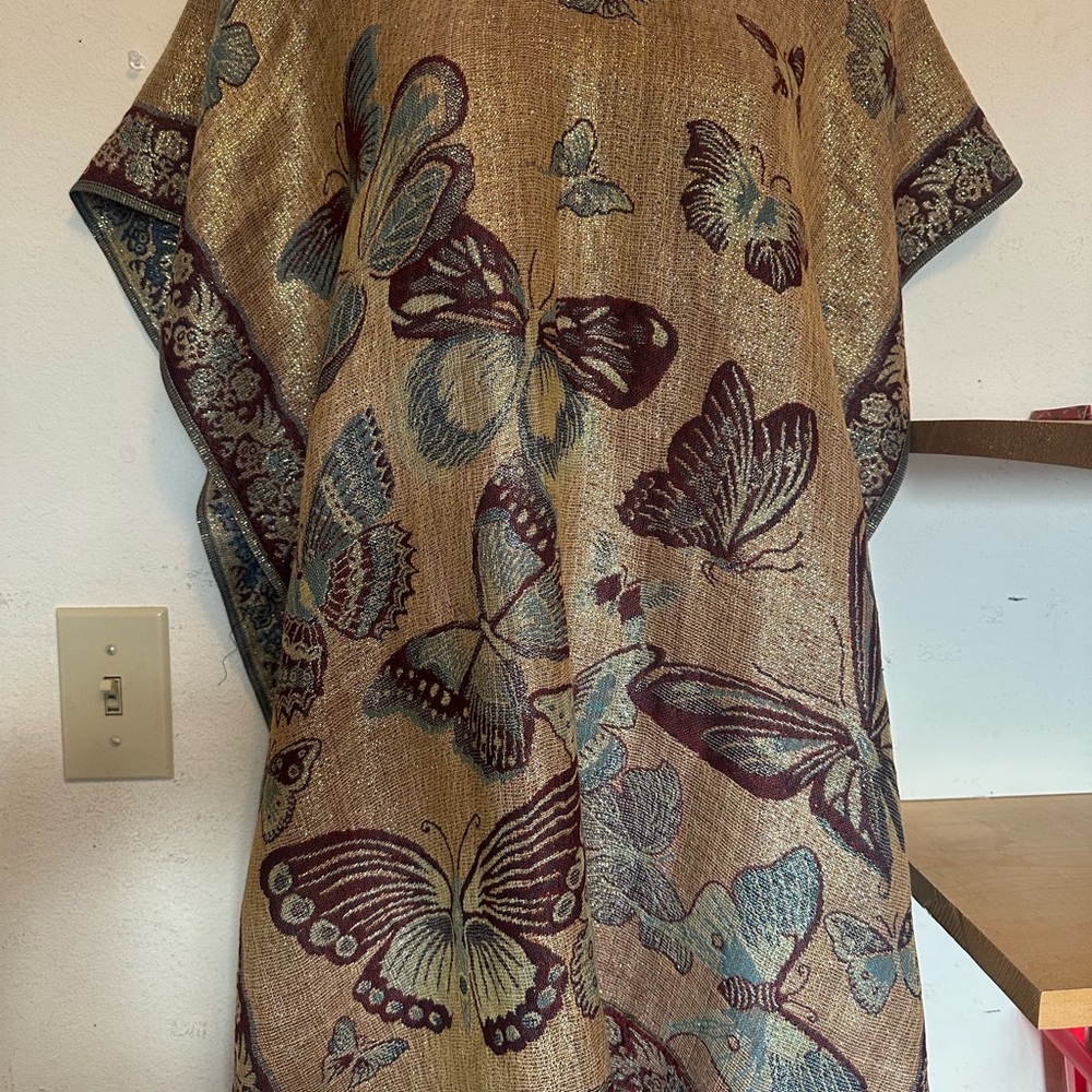 Butterfly Patterned Poncho